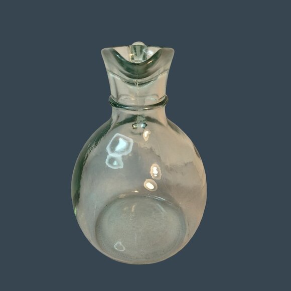 Vintage Clear Glass Oil  Vinegar Cruet Handle  Stopper Canadian Glass - Picture 9 of 11